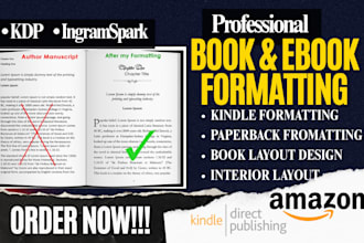 do manuscript formatting interior layout design and typesetting print and ebook