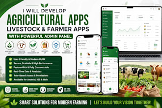develop agricultural app, livestock farmer app with admin panel