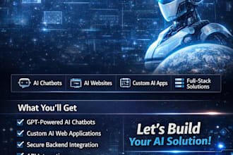 develop ai chatbot for website and custom ai web application