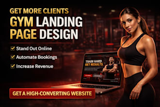 build a landing page for gym businesses