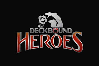 design best quality logo for deck bound heroes video game