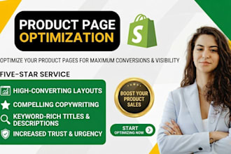 optimize shopify product page for high converting cro and SEO