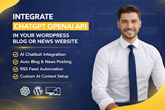 integrate chatgpt openai API, in wordpress website for news setup, auto blogs