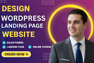 design wordpress website, wordpress landing page, landing page design, wordpress