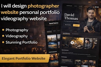 design photographer website personal portfolio videography website