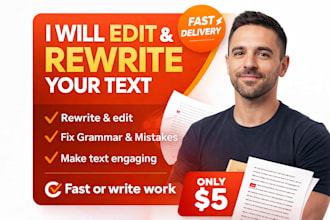 professional text rewriting and editing