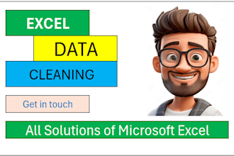be your excel expert for data cleaning and formatting