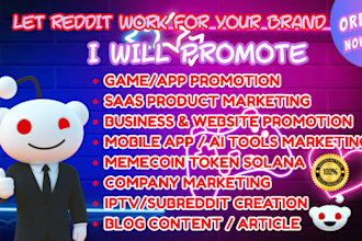 promote your website saas ai app with reddit SEO post and comment