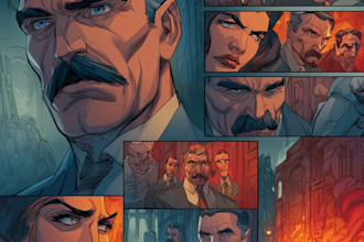 do a comic book page professional artist