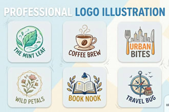do professional logo illustration