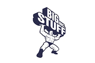 design awesome famous muscle man logo