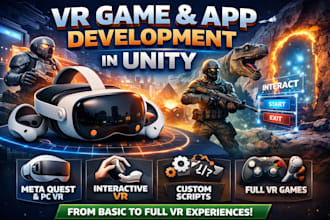 develop VR apps, games, and experiences in unity 3d