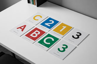 design educational flash cards, learning cards and kids card game