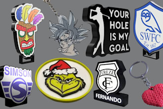 design 3d lightbox, coaster, keychain, 3d logo, text in 3mf or stl in 24 hrs