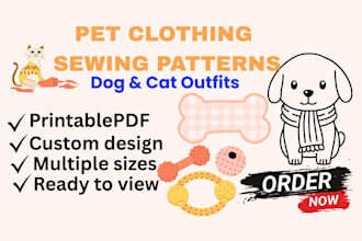 create pet clothing sewing patterns for dogs and cats