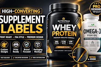 do supplement label with supplement facts panel for fda compliance amazon fba