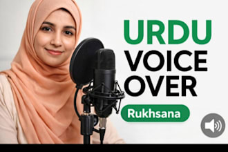 do professional urdu voice over in female voice