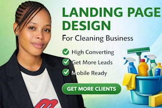 design wix landing page for cleaning service business