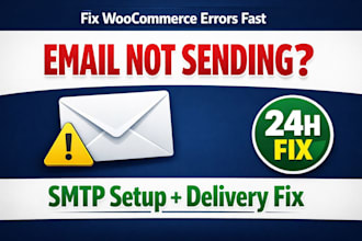 fix woocommerce email not sending, SMTP setup and email delivery issues