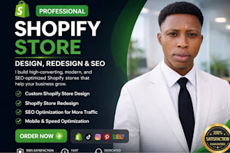 design redesign shopify store shopify website and do shopify SEO