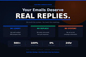 set up cold email outreach system with b2b leads and email campaign