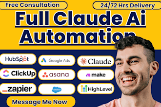 setup claude ai zapier salesforce ghl clickup asana google ads report automation
