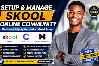 setup skool online community circle mighty networks community skool kajabi setup