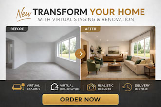be your personal transform home with virtual staging  and realistic renovation