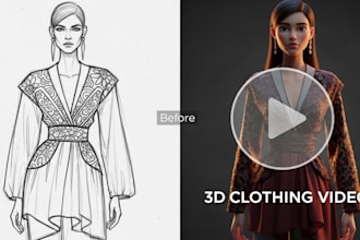 create realistic 3d clothing animation and mockup in clo3d for your brand