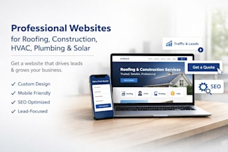 design roofing website construction website hvac website plumbing website solar
