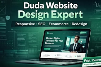 design, redesign, and develop a responsive duda website with SEO and ecommerce