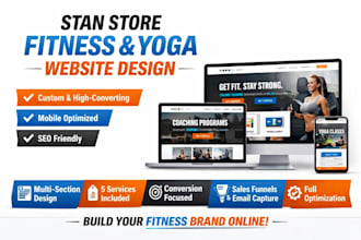 design stan store gym instructor fitness brand personal trainer yoga website
