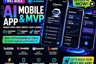 build ai mobile app ai chatbot app mvp using bubble lovable base44 bubble app