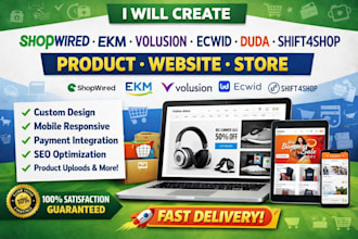create shopwired ekm zyro volusion ecwid duda shift4shop product website store