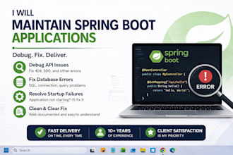 fix you spring boot and database errors