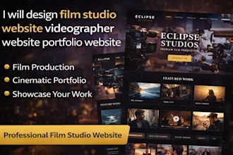 design film studio website videographer website portfolio website