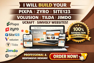 build pixpa zyro site123 volusion tilda jimdo ucraft simvoly website design