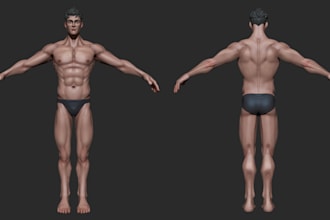 do game retopology ready character mesh with facial loops for rigging and ue5