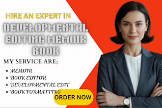 developmental editing, formatting for memoir book, book editing