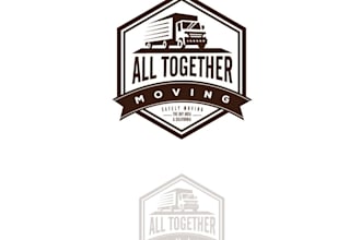 create a modern transport and logistics truck logo