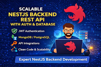 build scalable nestjs backend rest api with auth database