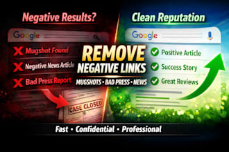 remove mugshots,negative links and bad press from google search