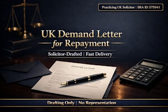 draft a UK solicitor grade demand letter for repayment