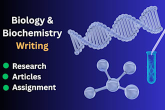 write biology and biochemistry research articles