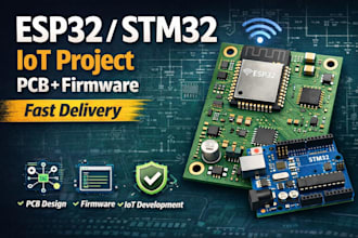 build your esp32 or stm32, iot device with pcb design, and firmware development