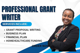 do startup healthcare grant writing, write home care grant proposal, research