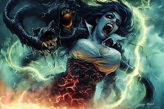 do a horror character art and horror character design