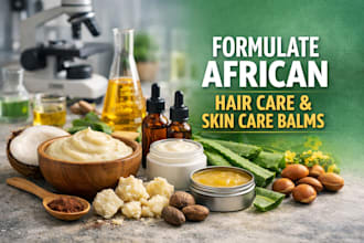 formulate african hair care and skin care products balm