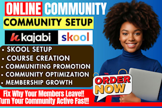 skool community setup and promotion for membership growth