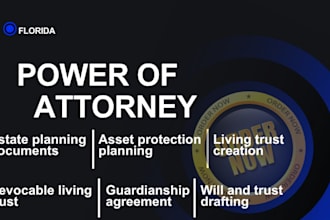 florida power of attorney wills living trusts, guardianship and estate planning